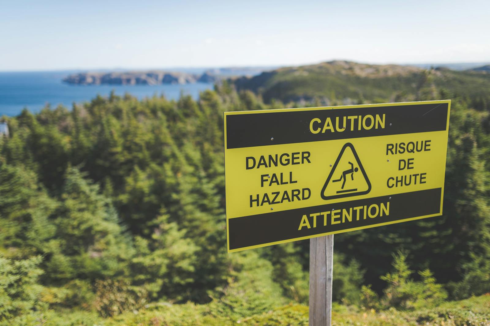 Black and Yellow Caution Signage